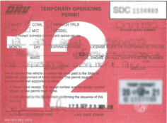 temporary operating permit california dmv